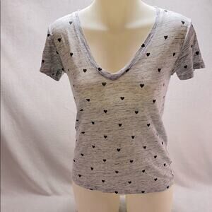 Rails Cara Heart heather gray t shirt size X Small